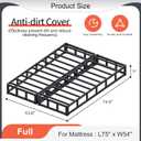 Yicensen 7 Inch Full Size Box Spring, Split Heavy Duty Metal Mattress Foundation with Fabric Cover, Easy Assembly, Quiet & Noise-Free
