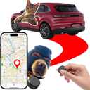 GPS Tracker for Vehicles & Pets  Mini Magnetic Car Tracker, Real-Time Tracking with Geofence Alerts & Playback | Vehicle Tracker Device, 100+ Languages & Google Maps  No Monthly Fee (Black)
