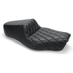 Motorcycle Two-Up Seat for Harley Sportster Seat Compatible with Harley Davidson Sportster Iron 883 Sportster XL883 XL1200 (2004-2006 & 2010-2022), Driver Passenger 2-Up Seat for 3.3-4.5 GAL Tank (Diamond)