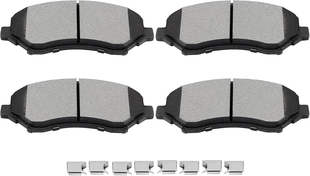 Brake Pads ECCPP D1273 Front Ceramic Brake Pads Kits for Chrysler Town & Country,for Dodge Grand Caravan|Journey,for Dodge Nitro,for Jeep Liberty,for Jeep Wrangler,for Ram C/V,for VW for Routan