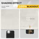 Yakamok 100% Blackout Curtains for Bedroom 96 Inch Length, Total Light Blocking Drapes with Black Backing, Thermal Insulated Solid Grommet Panels for Living Room, 62Wx96L,Cream, 2 Panels