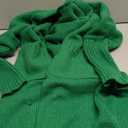 Aoysky Women's Long Cardigans Cable Knitted Open Front Oversized Hooded Outerwear Sweater Coat Green M