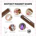 Gel Nail Polish Set, Cat Eye Gel Polish Kit, Holographic Reflective Magnetic Shimmer Glitter Nude Brown Pink Skin Tones Nail Art, Manicure Salon DIY Gifts, Soak Off, UV/LED Cured (9 Colors G)