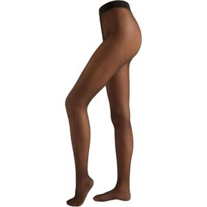 CALZEDONIA Woman's Diamond Sheer Tights (Black - Black)