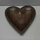 EDHAS Mango Wood Heart Curved Shaped Decorative Bowl for Table Centerpieces Home Party Wedding Dcor (10" x 10" x 1.5")