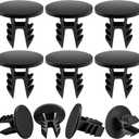 10 Pieces Plastic Closet Rod End Caps Closet Rod Hang Bar Sealing Plug Brackets Endcaps Accessories (Black)
