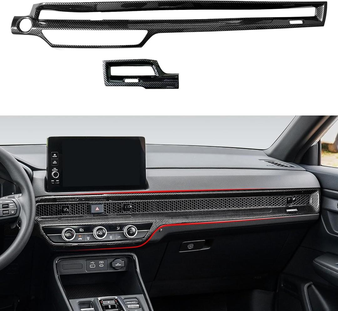 Car Dashboard A/C Air Outlet Vent Decals for 2023 2024 2025 Honda CR-V Accessories CRV LX, EX, EX-L ABS Carbon Fiber Stickers (Air Conditioning Vent)