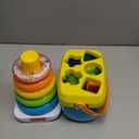 Fisher-Price Babys First Blocks & Rock-a-Stack Toy Set, 10 Shapes & Ring Stacking Activity for Developmental Play Ages 6+ Months 