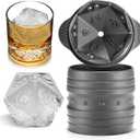 Nax Caki D20 Dice Ice Mold, DND Gamer Gifts for Men Women, Cool Christmas Stocking Stuffers Ideas for Adults TTRGP Lover, Large Silicone D&D Accessories Ice Cube Tray for Cocktails,Bourbon,Whiskey
