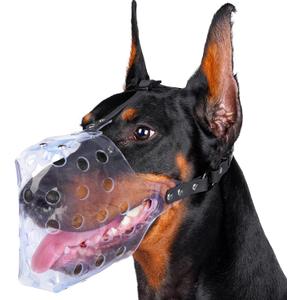 Mayerzon Dog Muzzle, Basket Muzzle for  Sized Dogs to Prevent Biting for Grooming Scavenging, Breathable Mouth Guard for Husky Golden Retriever Labrador Beagle, M