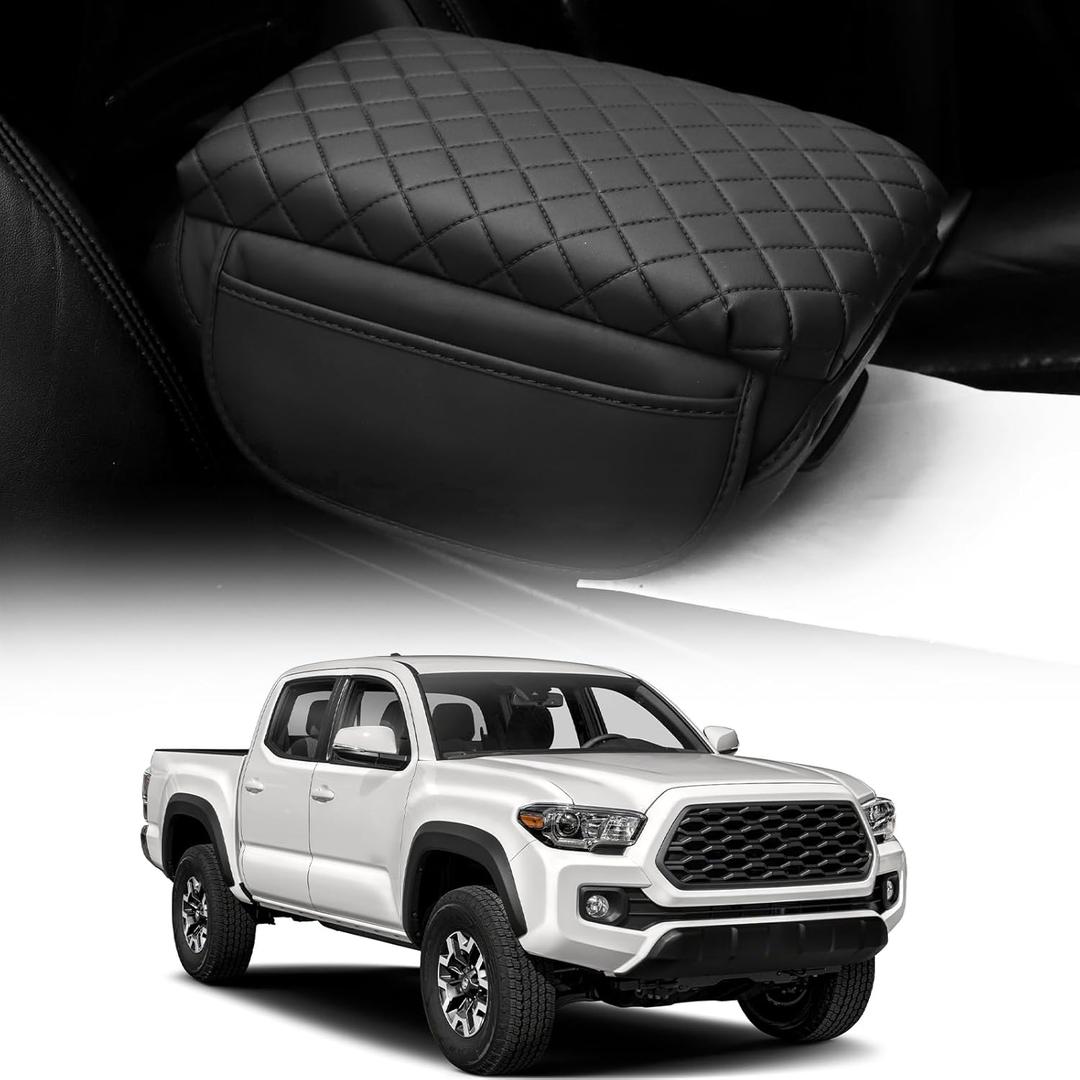 Console Cushion Cover for Toyota Tacoma 2016-2023 SR SR5 Off-Road PreRunner TRD-Sport pro Limited Tacoma Organizer Armrest Storage Box Cover Tacoma Interior Accessories