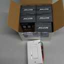 BESTTEN 6 Pack Dimmer Light Switch, LED Dimmer Switch, Single-Pole or 3-Way, for Dimmable LED, Halogen and Incandescent Bulbs, 120V, Wall Plate Included, UL Listed, White