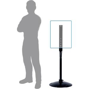 Furnishh Cast Iron Sign Stand with 14" Dia Base 48" Tall Heavy Duty Pedestal Post Sign Holder for No Parking Street Signs, Handicap Parking Sign, etc. Comes with Stand, Base, Bolts and Nuts, Black
