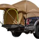 Savvycraft Pickup Truck Tent for Compact Size Truck 5.0'-5.2' Bed, Waterproof P3000mm 2-Person Double Layer Truck Bed Camping Tent, Expandable Awning, Rainfly, Storage Bag Included Brown