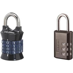 Master Lock 1535D Locker Lock Set Your Own Combination Padlock, 1 Pack, Colors May Vary & Combination Padlock, 1, Black