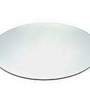 Audio-Visual Direct 42" Round Tempered Glass Table Top with Pencil Edge