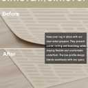 2 x Rug Pad Grippers for Hardwood Floors, 8 PCS (4 Triangle + 4 Trapezoid) Anti Curling Non Slip Carpet Gripper Washable Reusable PU Pads for Corners & Edges, Black