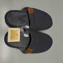 DL Men's Memory Foam Slippers with Fuzzy Plush Lining, Slip on House Slippers with Indoor Outdoor Anti-Skid Rubber Sole 9-10