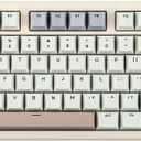 EPOMAKER Galaxy70 Wireless Gaming Keyboard, 75% Aluminium Mechanical Keyboard, BT 5.0/2.4GHz/USB-C Wired, Programmable, Hot Swappable, for PC/Mac/Office/Gaming (White, Petal Switch)