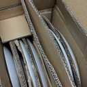 Famiware Eden Plates and Bowls Sets, Stoneware Dinnerware Sets with Gold Trim, 12 Pieces Dishes Set for 4  Chip and Scratch Resistant, Microwave and Dishwasher Safe, White Circle