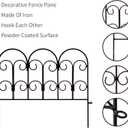 Garden Edging Border Decorative Fences Panel 18" W x 16" H 5 Pack for Flower Bed Edging Rustproof Dog Animal Barrier Fencing for Yard Metal Black