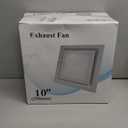 Exhaust Fan with Light, 12 inches Square Ceiling Mount Quiet Exhaust Fan with 12W 4000/5000/6000K Adjustable LED Light Combo, 1.0 Sones Low Quiet Ventilation Vents 110-220V for Office Hotel Home Bath