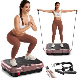 AoraPulse Vibration Plate Exercise Machine, Vibration Plate for Lymphatic Drainage Weight Loss, 400 Lbs Capacity Full Body Workout Vibrate Fitness Platform for Home Women Men
