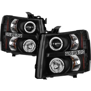Spyder Auto 5009494 LED Halo Projector Headlights Black/Clear