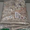 Area Rug 2x3 Entryway Rug Soft Washable Doormat Non Slip Low Pile Lightweight Carpets Indoor Faux Wool Small Rug for Entrance, Kitchen, Bedroom, Living Room (Beige/Pink)