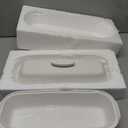 Ceramic Loaf Pans for Baking Bread,Unglazed Stoneware Bakeware for Baking Homemade Loaves, Square Bread Baker with Lid for Oven,Easy to Clean, Large