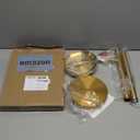 Toilet Paper Holder Stand Gold with Shelf on Top, Sturdy TP Roll Holder Floor Standing, Stainless Steel Base (Gold)