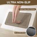 Kitchen Mats for Floor, 17''x59'' Washable Non Slip Absorbent Kitchen Mat, Braided Kitchen Runner Rug, Kitchen Sink Rug, Brown