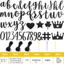 TaoBary 167 Pcs DIY Banner Kit Happy Birthday Glitter Banner Customizable Glitter Make Your Own Kit 162 Letters Symbols and Numbers 3 Rope for Birthday Halloween Wedding Christmas(Black)