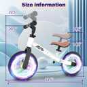 WETIFY Colorful Lighting Balance Bike 2 Year Old, 2-5 Year Old Toddler Balance Bike, No Pedal Bikes with Adjustable Handlebar & Seat, 2 3 4 5 Year Old Boy Girls Birthday Gifts Toys.