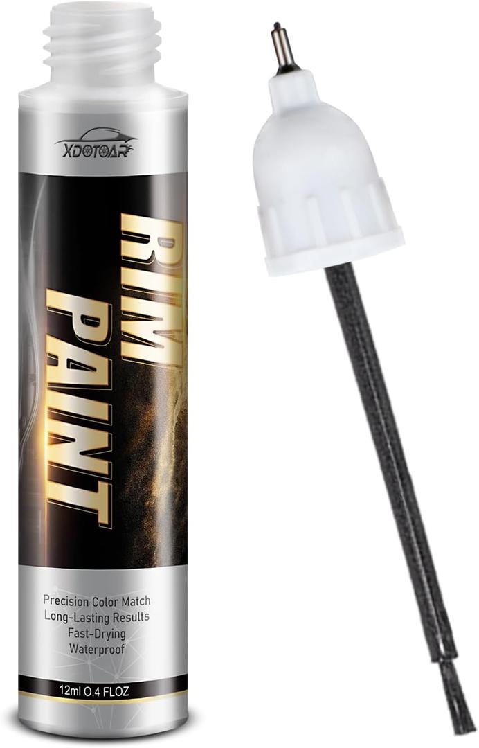 Dark Gray Rim Touch Up Paint, Efficient Car Wheel Scratch Repair for Tesla Model Y 3 X S, Quick and Easy Remover Curb Rash, Color Accurate, Long lasting, Two in One, Resists Water, Uv Rays