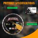 20 Inch Diamond Concrete Saw Blade, Segmented General Purpose Blade Dry/Wet Cutting Concrete, Reinforced Concrete, Green Concrete, Masonry 1" Arbor