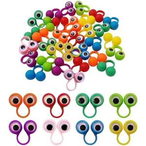PPXMEEUDC Eye Finger Puppets Googly Eye Finger Puppets Wiggly Eyeball Finger Puppet Rings Eye Finger Toy Kids Party Favor A Pack of 32