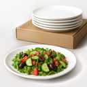Appetizer Plates Set of 6, Small Ceramic White Dessert Plate, 5 Inch Small Plates Ceramic for Cake, Bread, Snack Sauce, Salad, Microwave and Dishwasher Safe (5 inch, 6 pack)
