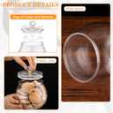 Nuogo 4 Pcs Plastic Candy and Cookie Jars with Lids Clear Cookie Container Candy Jars Large Airtight Apothecary Storage Organization for Wedding Home Kitchen Bar(30 oz)