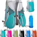 Hydration Running Vest for Women Men,Lightweight Breathable Reflective Hydration Pack with 500ml Water Bottle,Hydration Vest Pack Backpack for Hiking,Camping,Trail Running,Cycling,Race,Marathon (673RV-Emerald)
