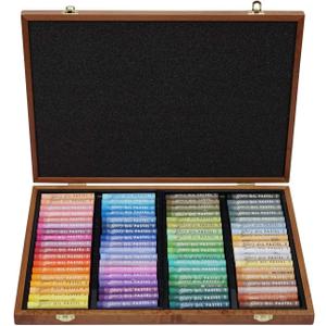 MUNGYO Gallery Professional 72-Color Soft Oil Pastel Set | Superior Blendability, Elegant Wooden Case