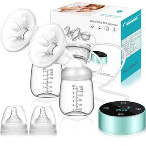 Electric Breast Pump, Breast Pump Electric Breastfeeding Pump 3 Modes 10 Levels Dual Rechargeable Nursing Double Breast Milk Pump Massage with Touchscreen LED Electric Breast Pump, Breast Pump Electric Breastfeeding Pump 3 Modes 10 Levels Dual Rechargeable Nursing Double Breast Milk Pump Massage with Touchscreen LED