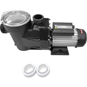 2.5HP Swimming Pool Pump Motor Above Ground Swimming Pool Powerful Self Primming Pool Pump 148 GPM/1850W Filter Pump w/Strainer Basket and Drain Plug