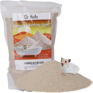 DR.DUDU Hamster Bath Sand, 6.6lb Dust Free Desert Sand or Potty Litter Sand for Hamster Chinchillas Gerbil Syrian Mice Small Animals (Beige)