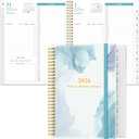 2026 Daily & Monthly Planner - One Page Per Day, Daily Planner from January 2026 - December 2026, Planner 2026 with 12 Monthly Tabs, 8.5" x 11", Blue Watercolor