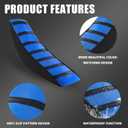JFG RACING Dirt Bike Seat Cover,Universal Soft Rubber Cushion Covers for E Dirt Pit Bike Ebike Motocross Motorcycle Enduro YZ PW TTR 50 80 125 230 250 250 450-Blue