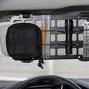 TACNEX Car Sun Visor Organizer Vehicle Rigid MOLLE Panel Tactical Gear Rack EDC Pouch Tool Holster Bag Holder Visor Cover Truck Equipment Mount Plate Modular Storage Shelf Auto Accessories