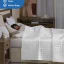 YnM King Size Cooling Weighted Blanket for Adults (88x104 Inches, 25 Pounds, White), Perfect for Hot Sleepers with Cooling Rayon/Glass Beads, Heavy Bed Blanket for Couple on Queen or King Bed