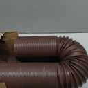 Plusgutter 11.5ft Long Gutter Downspout Extensions Flexible, 4 Diameter Drain Downspout Extender, Down Spout Drain Extender for Rainwater Drainage, Extendable from 2.6ft to 11.5ft(2Pack, Brown)