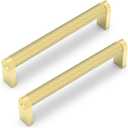 10 Pack Brushed Gold Cabinet Pulls knurled 5 Inch Hole Centers Kitchen Cabinet Handles Gold Drawer Pulls Dresser Handles